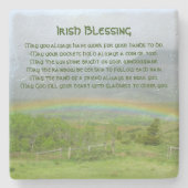 Traditioneller Irish Blessing Valley Regenbogen Steinuntersetzer (Vorderseite)