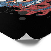 Traditioneller japanischer Drache Tattoo Art Pos Poster (Ecke)