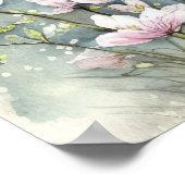 Traditioneller japanischer Garten im Frühling Poster (Ecke)