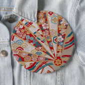 Traditioneller japanischer Gewebeentwurf Button (Beispiel)