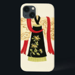 Traditioneller japanischer Kimono mit Blumendruck iPhone 13 Hülle<br><div class="desc">Nancy Slocum schuf dieses bezaubernde Bild eines traditionellen japanischen Kimono mit einem tiefen roten Sash. Der Boden des Kimono ist schwarz mit einem schönen Blumendruck. Geben Sie das als Geschenk oder kaufen Sie es für sich!</div>