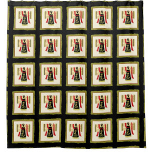 Traditioneller japanischer Kimono mit Blumendruck Duschvorhang