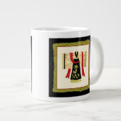 Traditioneller japanischer Kimono mit Blumendruck Jumbo-Tasse (Vorderseite Rechts)
