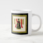 Traditioneller japanischer Kimono mit Blumendruck Jumbo-Tasse (Rechts)