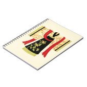 Traditioneller japanischer Kimono mit Blumendruck Notizblock (Linke Seite)