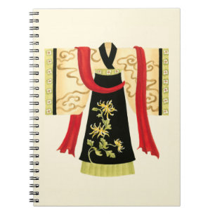 Traditioneller japanischer Kimono mit Blumendruck Notizblock