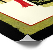 Traditioneller japanischer Kimono mit Blumendruck Poster (Ecke)