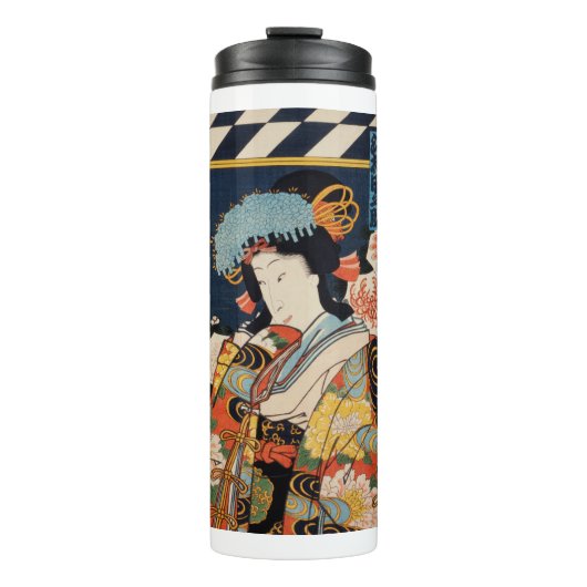 Traditioneller japanischer Toyohara Kunichika-Adel Thermosbecher (Vorderseite)