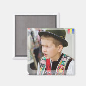 Traditioneller Junge Magnet (Vorderseite/Rückseite)