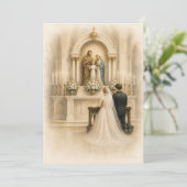 Traditioneller katholischer Hochzeitsschrein Braut (Stehend Vorderseite)