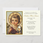 Traditioneller katholischer Jesus Erste Kommune Einladung (Vorderseite)