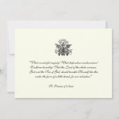 Traditioneller katholischer Jesus Erste Kommune Einladung (Rückseite)