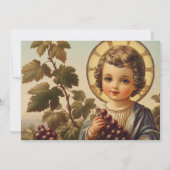 Traditioneller katholischer Jesus Erste Kommune Einladung (Rückseite)