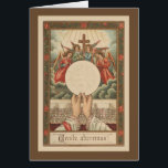 Traditioneller katholischer Priester Engel<br><div class="desc">Dies ist ein wunderschönes,  traditionell Vintages katholisches Bild von den Händen des Priesters,  die den Eucharisten mit Engeln in der Verehrung halten. Der lateinische Text unten ist VENITE ADOREMUS... O KOMMEN LASS US ADORE</div>