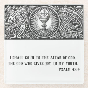 Traditioneller, katholischer religiöser Gebet Pri Glasuntersetzer