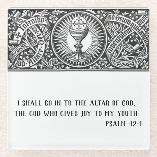 Traditioneller, katholischer religiöser Gebet Prie Glasuntersetzer (Vorderseite)