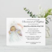 Traditioneller katholischer Säugling Taufe Einladu Einladung (Stehend Vorderseite)