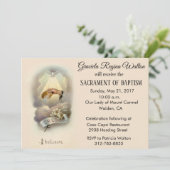 Traditioneller katholischer Säugling Taufe Einladu Einladung (Stehend Vorderseite)