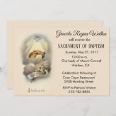 Traditioneller katholischer Säugling Taufe Einladu Einladung (Vorne/Hinten)