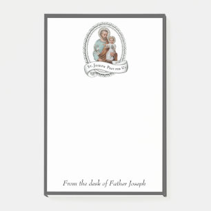 Traditioneller Katholischer St- Josephbaby-Jesuss Post-it Klebezettel