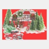 Traditioneller Klassiker des Weihnachtsmannes in d Geschenkpapier Set (Vorderseite 3)