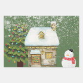 Traditioneller Klassiker des Weihnachtsmannes in d Geschenkpapier Set (Vorderseite 2)