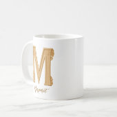 Traditioneller M Anfangsname Coffee Tasse (Vorderseite Links)