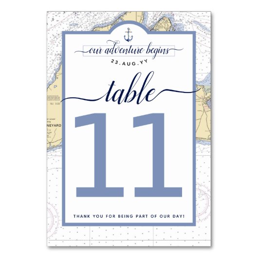 Traditioneller Martha-Weinberg | 10s+ Tischnummer (Vorderseite)