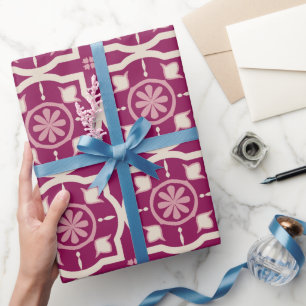Traditioneller Mittelmeer Portugiesischer Azulejo Geschenkpapier