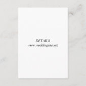 Traditioneller Mr. & Mrs. Begleitkarte (Rückseite)