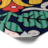 Traditioneller Mughal Allover Designart,asian,Back Poster (Ecke)