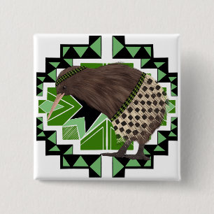 Traditioneller neuseeländischer Vogel- Kiwi Bird Button