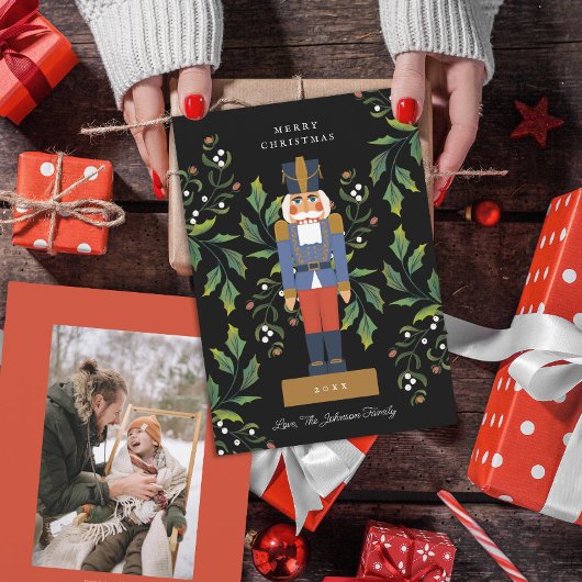 Traditioneller Nutcracker Feiertagskarte