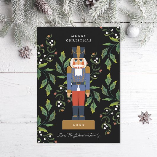 Traditioneller Nutcracker Feiertagskarte