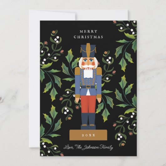 Traditioneller Nutcracker Feiertagskarte (Vorderseite)