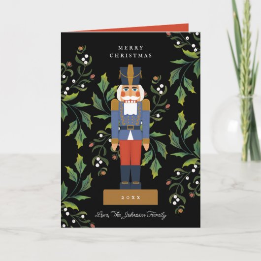 Traditioneller Nutcracker Feiertagskarte (Vorderseite)