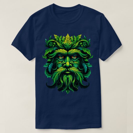 Traditioneller Pagan Celtic Greenman T-Shirt (Design vorne)