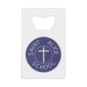 Traditioneller Patch der Saint Alice School Geldbeutel Flaschenöffner (Vorderseite)
