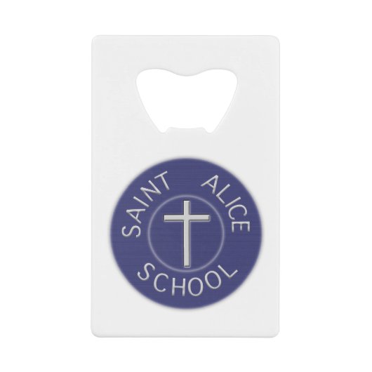 Traditioneller Patch der Saint Alice School Geldbeutel Flaschenöffner (Vorderseite)