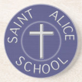 Traditioneller Patch der Saint Alice School Getränkeuntersetzer (Vorne)