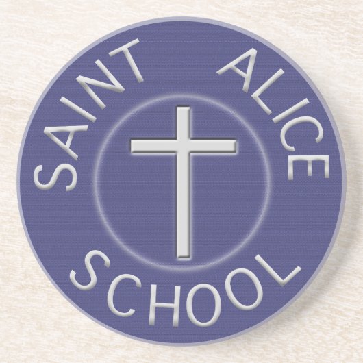 Traditioneller Patch der Saint Alice School Getränkeuntersetzer (Vorne)
