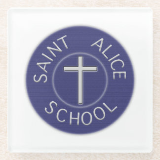 Traditioneller Patch der Saint Alice School Glasuntersetzer