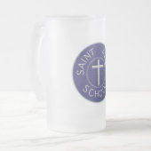 Traditioneller Patch der Saint Alice School Mattglas Bierglas (Vorderseite Links)