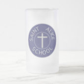 Traditioneller Patch der Saint Alice School Mattglas Bierglas (Mittel)