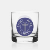Traditioneller Patch der Saint Alice School Whiskyglas (Rückseite)