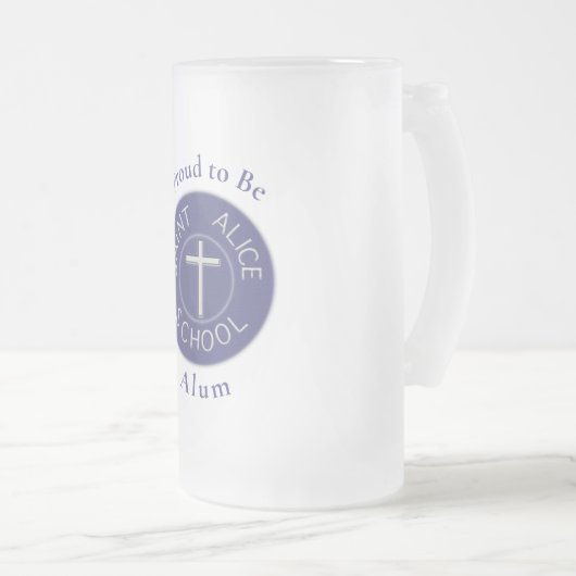 Traditioneller Patch von Saint Alice ist stolz auf Mattglas Bierglas (VorderseiteRechts)