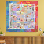 Traditioneller Patchwork Geometrischer Hausschmuck Leinwanddruck (Insitu (Wohnzimmer))