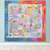 Traditioneller Patchwork Geometrischer Hausschmuck Leinwanddruck (Insitu (Holzboden))