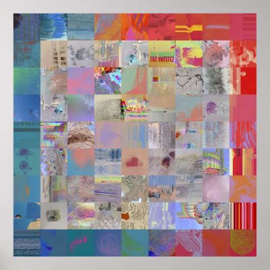 Traditioneller Patchwork Geometrischer Hausschmuck Poster (Vorne)