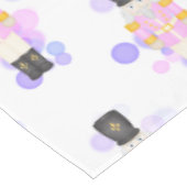 Traditioneller Pink & Lilac Weihnachtscrecker Tischdecke (Schrägansicht)